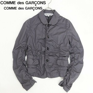 ◆COMME des GARCONS コムコム コムデギャルソン AD2009 ギャザー シャーリング ジャケット グレー S