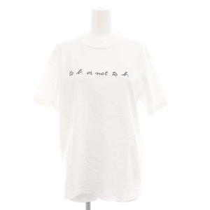 アニエスベー agnes b. pour ADAM ET ROPE ロゴ 半袖 Tシャツ プルオーバー M 白 ホワイト /SY ■OS レディース