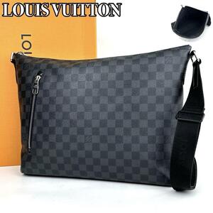 【極美品】LOUIS VUITTON ルイヴィトン ダミエグラフィット ミックGM N41106 ショルダーバッグ ビジネス LV ロゴ金具 男女兼用 レザー 人気