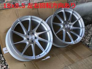 新品！Aodhan AH09 18x8.5+35 18インチ 5穴 PCD100 Silver Machined 左右対称ミラーリング フローフォーミング製法