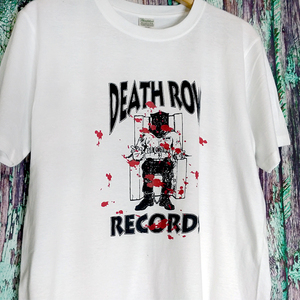 送込 【DEATH ROW RECORDS 】デスロウレコード★LA★ホワイト★S~XLサイズ 