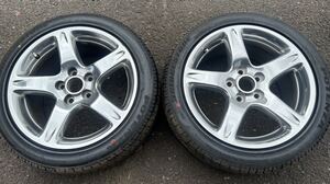 トヨタ アリスト 純正 235/45R17 235/45ZR17 17 8J +50 5穴 PCD114.3 BS製　　RE030 スペアタイヤ　イボ付き　2本セット