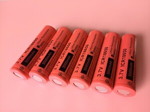 18650充電バッテリー 3000mAh フラットタイプ 6個