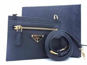 ■新品同様■ PRADA プラダ サフィアーノレザー カードケース コインケース カード入れ レディース ブラック系 AW5425