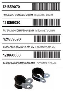 RMS 12185 9080 社外 汎用 ホース クランプ 壁面用 12mm(直径) 接触面ゴム付 ビス無し 2個