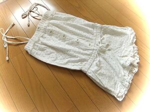 ★CECIL McBEE セシルマクビー*サロペット*カットワーク*白*F