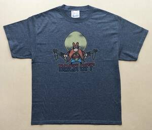 LOONEY TUNES ヨセミテ・サム BACK OFF 丸首Tシャツ JUNK MAIL Lサイズ チャコールグレー　ルーニー・テューンズ　YOSEMITE SAM　