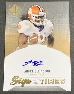 2013 Upper Deck SP Authentic Football Sign Of The Times Andre Ellington Auto ST-AE NFL サイン