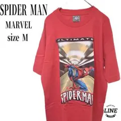 マーベル　スパイダーマン　Mサイズ　Tシャツ　未使用　赤色