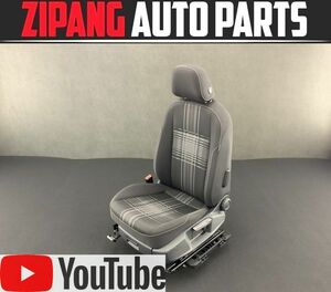 VW059 AU ゴルフ 7 TSI コンフォートL BMT 純正 左フロント シート 助手席 ◆ファブリック/ブラック 【動画有り】◎★即決★