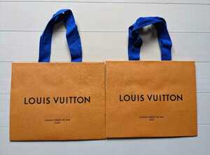 LOUIS VUITTON ルイヴィトン■ショッパー 紙袋 22×18×11.5■2枚 未使用