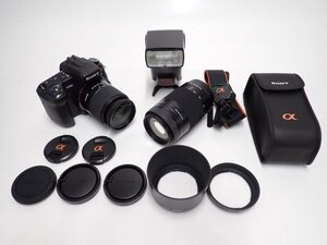 SONY α300 DSLR-A300 + DT 18-70mm F3.5-5.6 + 75-300mm F4.5-5.6 + HVL-F42AM ソニー デジタル一眼レフカメラ ★ 70D2A-1