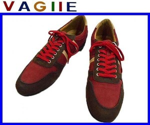 ★26cm★\30240〓VAGIIEバジエ〓牛革レザースニーカーwine red