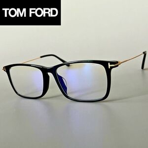 トムフォード メガネ TOM FORD アジアンフィット FT5758 ウェリントン ブラック ゴールド メンズ レディース 眼鏡 黒 金 度付き かっこいい