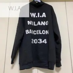 W.I.A  ダブリューアイエー　ワンピース　ロゴ　ブラック　スウェット