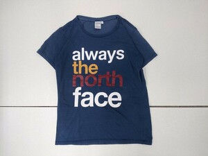 16．ノースフェイス ALWAYS TNF TEE Women’s 半袖Tシャツ レディースM NTW34070 ネイビー白黄色えんじ アウトドアx803