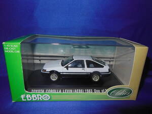 1/43　トヨタ　AE86　後期　3ドア　レビン　COROLLA　LEVIN　ハイテックツートン　EBBRO