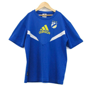 アディダス 半袖Ｔシャツ トップス プラクティスシャツ サッカー スポーツウエア キッズ 男の子用 160サイズ 青×黄 adidas