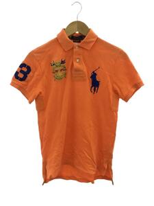 POLO RALPH LAUREN◆ポロシャツ/XS/コットン/ORN/無地