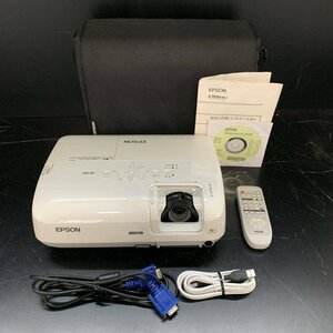 EPSON エプソン EB-W6 H285D LCDプロジェクター 接続ケーブル/取扱説明書/リモコン他セット●簡易検査品