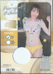 今野杏南　Vol.3　　トレーディングカード　　ピンスポビキニカード　　Pin-spot Bikini　03 A　　30枚限定