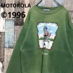 90s モトローラ MOTOROLA スウェット 1996 刺繍 ガラケー 携帯