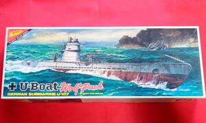 ★初版★ ニチモ 1/200 ドイツ潜水艦 Ｕボート１０７　Ｕ-Boat type ⅨＢ　Wolf Pack　日模　Nichimo　日本模型