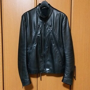 Maison Martin Margiela メゾンマルタンマルジェラ ハの字ライダース 八の字 11ss 44 馬革 黒 ブラック イタリア製 ホースレザージャケット