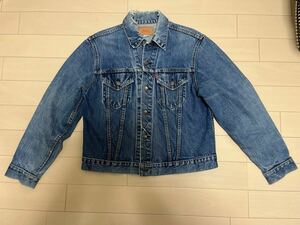 送料無料 60sヴィンテージ 70505 BIGE サイズ44 ケアタグ付　リーバイス　3rd 4th デニムジャケット USA製 Levis 557 ビッグサイズ