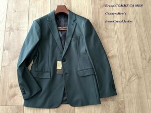 新品 COMME CA MEN コムサメン 秋冬春用 シングル2B ストレッチセットアップ ジャケット 21カーキ Sサイズ 15JE03 定価47,300円