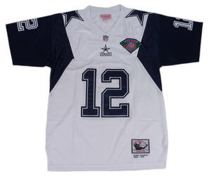 mitchell＆ness ミッシェラ＆ネス Dallas Cowboys ダラス カウボーイズ No.12 フットボールシャツ (L/52) 【並行輸入品】