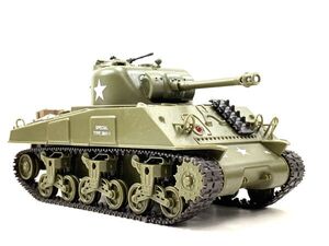 【完成品 RTR 赤外線バトルシステム付 対戦可能】HengLong 2.4GHz 1/30 M4A3 シャーマン 3841-01 ☆ヘンロン戦車ラジコン