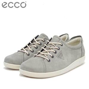 ★エコー/ECCO★新品　SOFT 2.0 /ソフト 2.0 ヌバックレザースニーカー　23ｃｍ　ウォームグレー