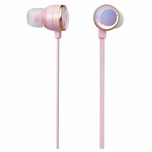 【中古】 ELECOM エレコム ステレオヘッドホン カナルタイプ EAR DROPS Jewel スイートピンク EH