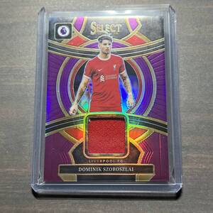 【SP/No base version】 Dominik Szoboszlai Purple Parallel /49 Swatches Memorabilia 2023-24 Panini Select Premier League Soccer