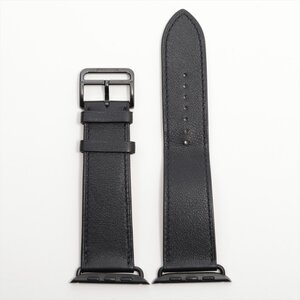 ■ 1円 ～ 正規 中古品 参定5.7万■ エルメス HERMES ■ ソーブラック シンプルトゥール アップルウォッチ ストラップ 44mm 45mm ■ D刻