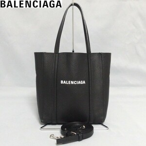 ★BALENCIAGA EVERYDAY TOTE BAG XXS 551815 レザー 2Way ショルダー トートバッグ 黒 ハンドバッグ エブリデイ バレンシアガ★