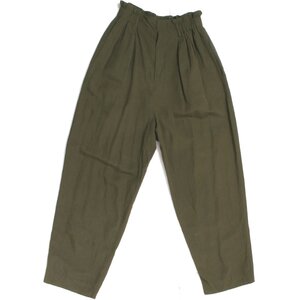 Steven Alan FRONT TUCK PANTS/パンツ 定価17,600円 sizeS カーキ 8214-299-0493 スティーブンアラン テーパード リラックスパンツ