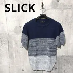 SLICK スリック メンズ グラデーションニットカットソー Tシャツ 1