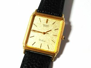 【Ya2☆】SEIKO/セイコー◇DOLCE/ドルチェ/7731-5230/SAAP744◇1988年製♂3針クオーツ/新品ベルト/美品