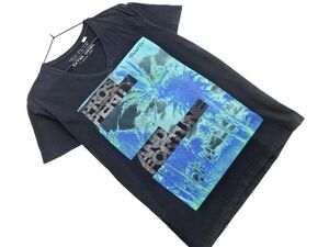 ネコポスOK DIESEL ディーゼル Vネック プリント Tシャツ sizeS/黒 ■◆ ☆ eeb4 メンズ