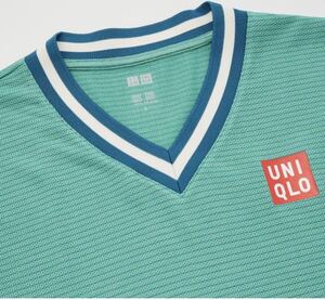 【送料無料】ユニクロ 未使用 タグ付き UNIQLO 錦織 圭 着用 モデル ゲーム シャツ ジャケット ユニクロ グリーン系 Mサイズ 半袖Tシャツ