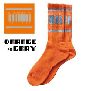 BACK IN THE TIME バックインザタイム ソックス 靴下 BACK TO THE FUTURE バックトゥザフューチャー ORANGE x GRAY