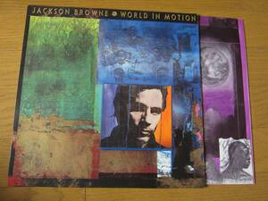 □ JACKSON BROWNE WORLD IN MOTION レアアナログUK/EU盤オリジナル美盤！