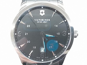 VICTORINOX　ビクトリノックス　241473　電池式　クォーツ　デイト　ブラック×シルバー　メンズ腕時計 店舗受取可