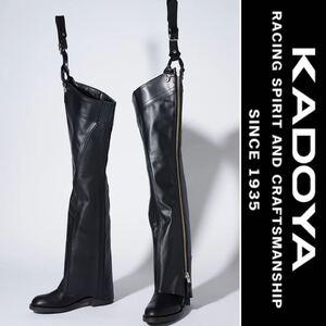 ★処分特価 KADOYA RIDEWADER MARIANNE-2 8301 Mサイズ レディース カドヤ 本革 チャップス バイク アメリカン 定価45100円 A61104-4