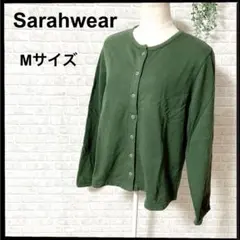 (b-340) Sarahwear コットン100% クルーネック カーディガン