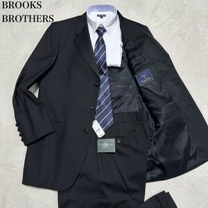 極美品!希少XL!高級 ブルックスブラザーズ タキシード スーツ セットアップ BROOKS BROTHERS パンツ未使用 3B 総裏地 黒 ブラック 40R34W