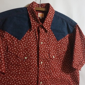 【SUGAR CANE 小花柄 半袖 ウエスタンシャツ L】SC32235 シュガーケーン FLOWER PRINT S/S WESTERN SHIRT