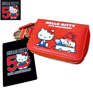 【新品】SANRIO サンリオ HELLO KITTY ハローキティ50周年 限定 キーケース 赤 キャラクター